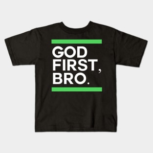 God First Bro Christian Apparel Christ Jesus Gift Kids T-Shirt